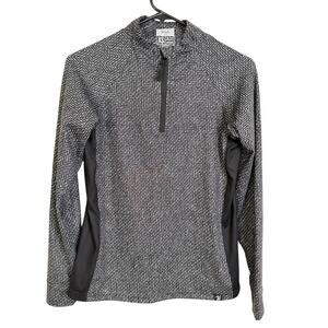 Waggle Golf Top Womens XS Black 1/4 Zip Long Sleeve Printed Stretch Outdoors